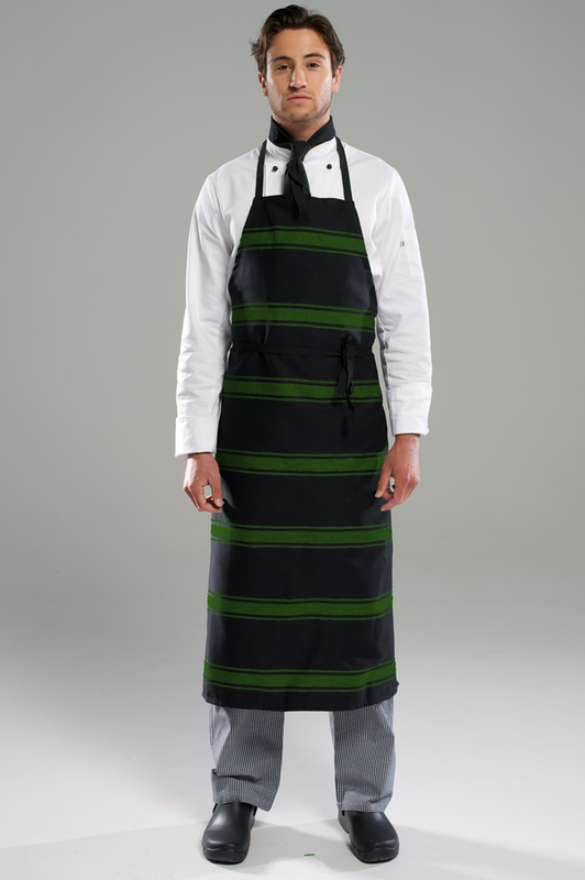 Bratting Stripe Butchers Apron - Black/Red