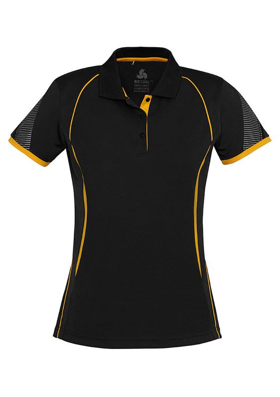 Women's Razor Polo - Black/Gold