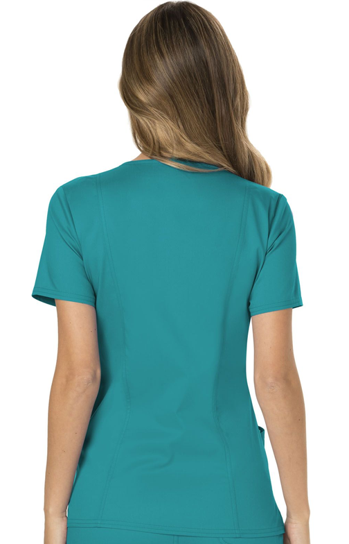 Cherokee Womens' WW Revolution Mock Wrap Top - Teal Blue