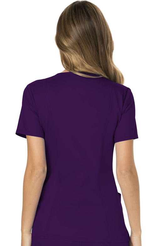 Cherokee Womens' WW Revolution Mock Wrap Top - Eggplant