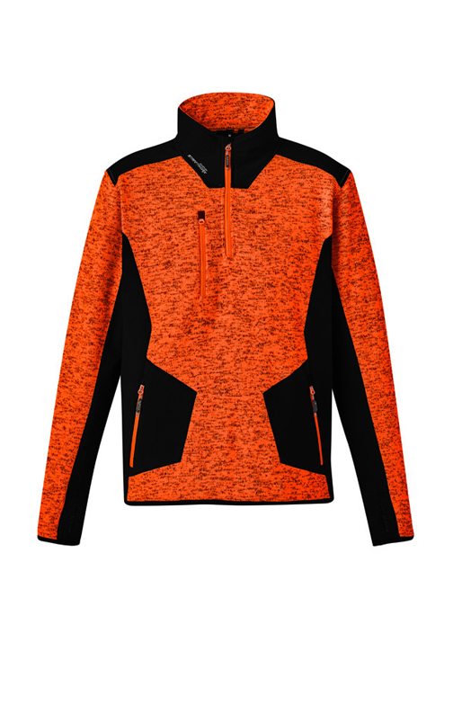 Unisex Streetworx Reinforces 1/4 Zip Pullover - Orange/Black