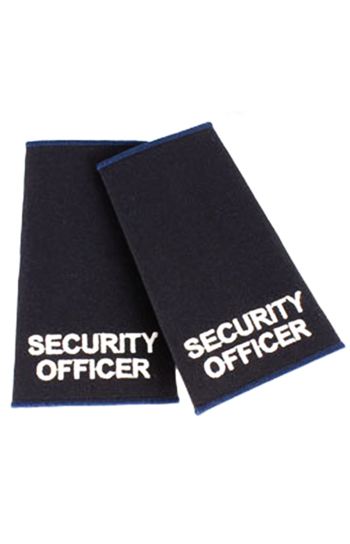 Security Officer Epaulettes - Black/White