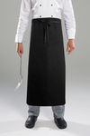 Long Waist Apron Polycotton - Black