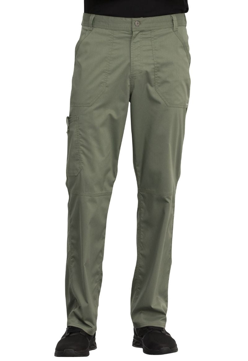 Cherokee Men's WW Revolution Fly Front Drawstring Cargo Pant - Wine