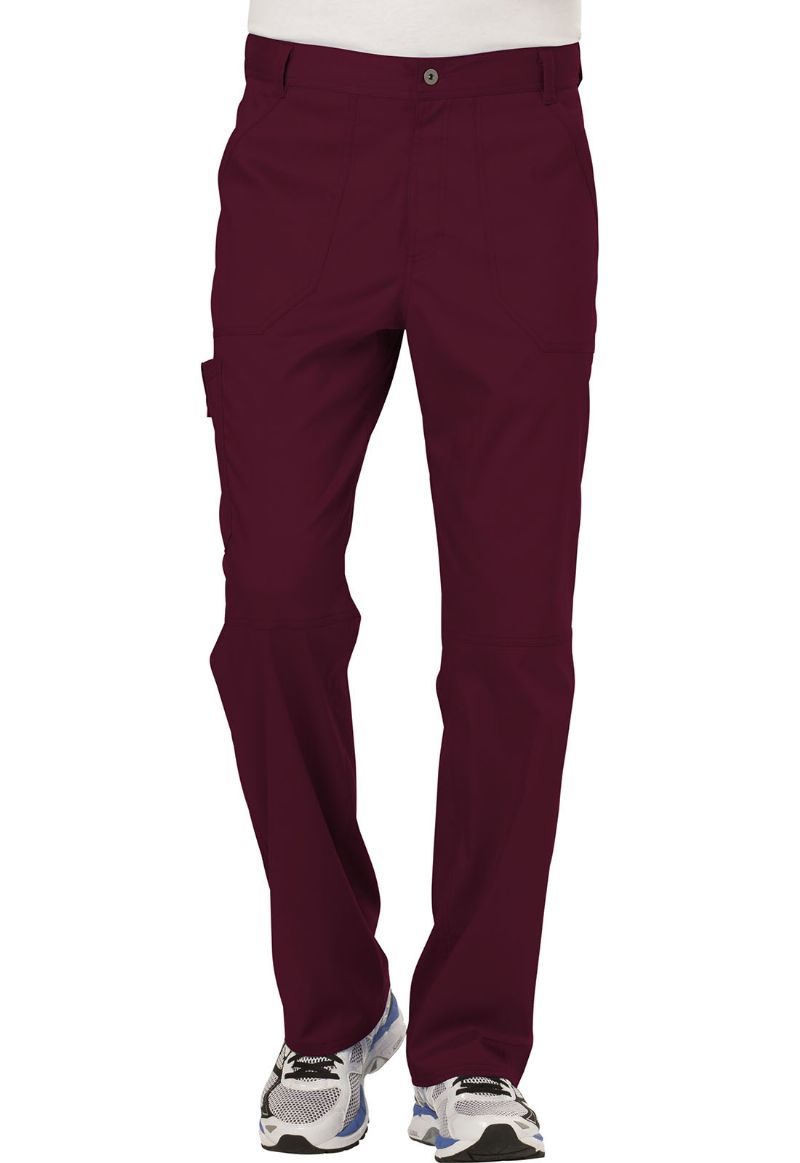 Cherokee Men's WW Revolution Fly Front Drawstring Cargo Pant - Wine