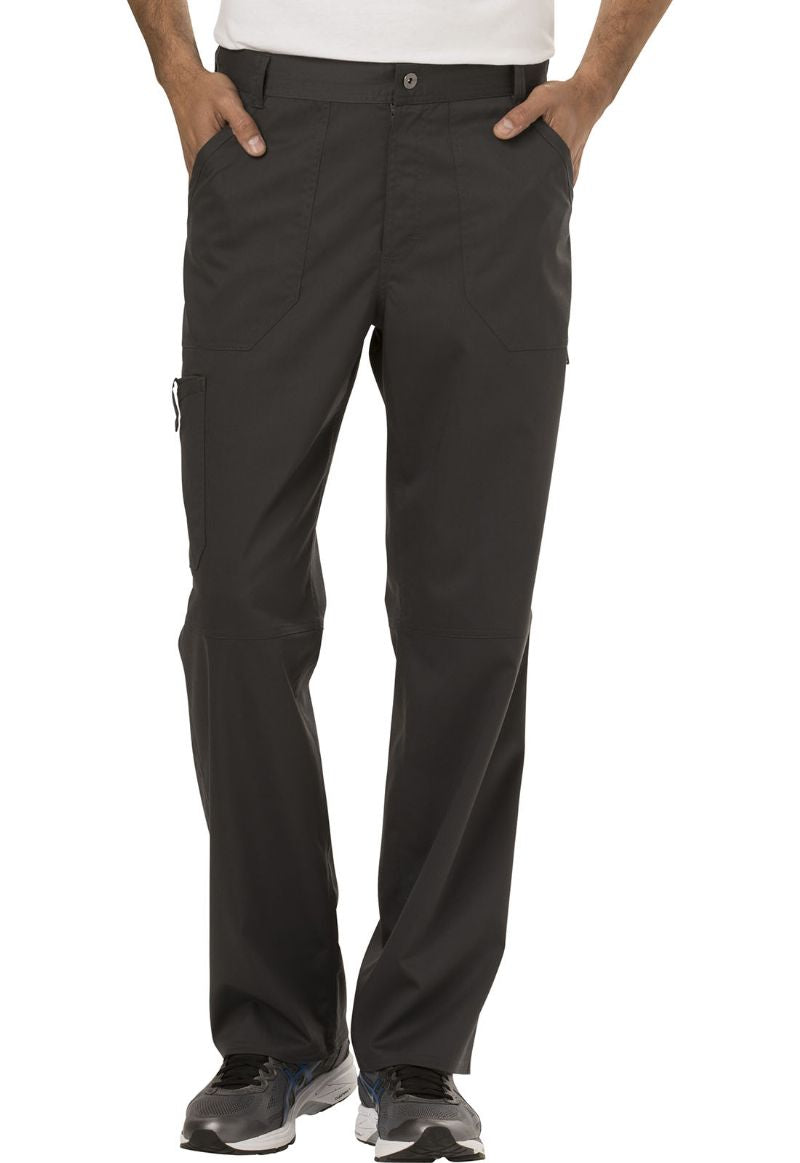 Cherokee Men's WW Revolution Fly Front Drawstring Cargo Pant - Black