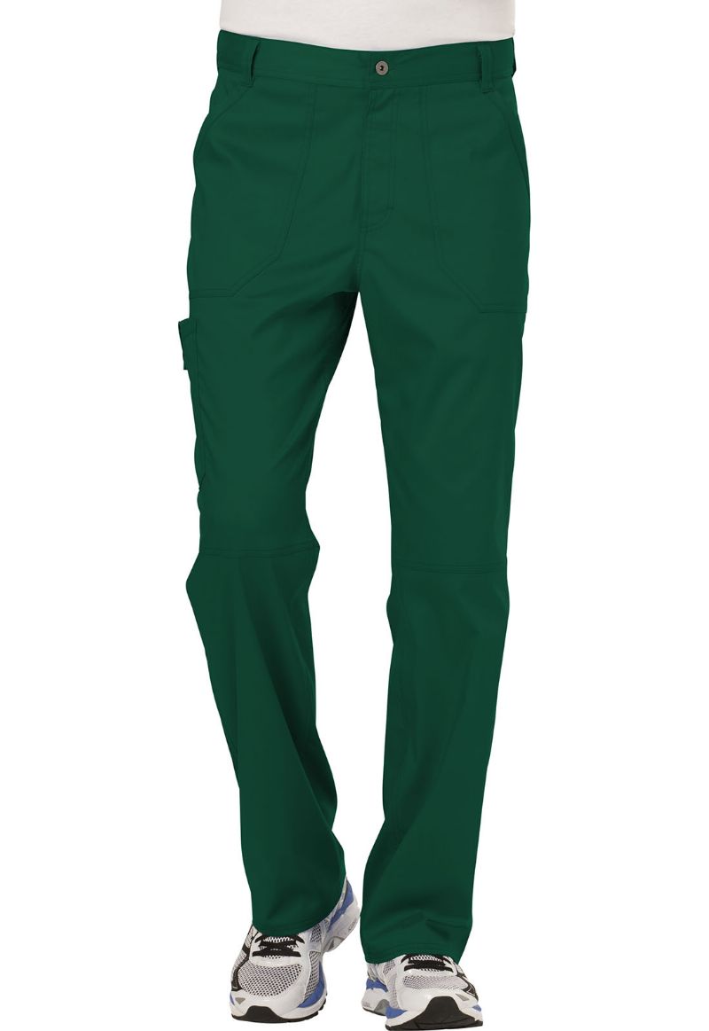 Cherokee Men's WW Revolution Fly Front Drawstring Cargo Pant - Hunter Green