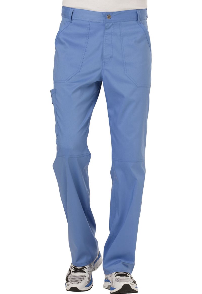 Cherokee Men's WW Revolution Fly Front Drawstring Cargo Pant - Galaxy Blue