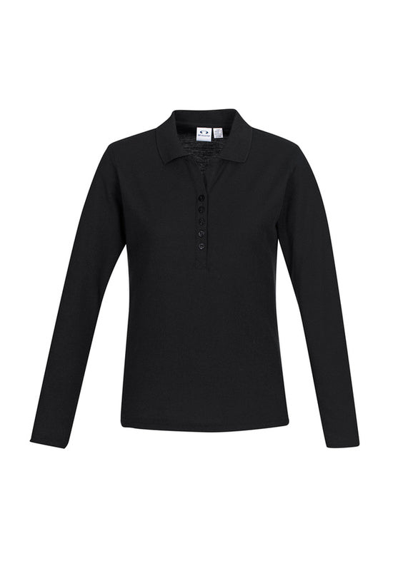 Crew Ladies L/S Polo - Charcoal