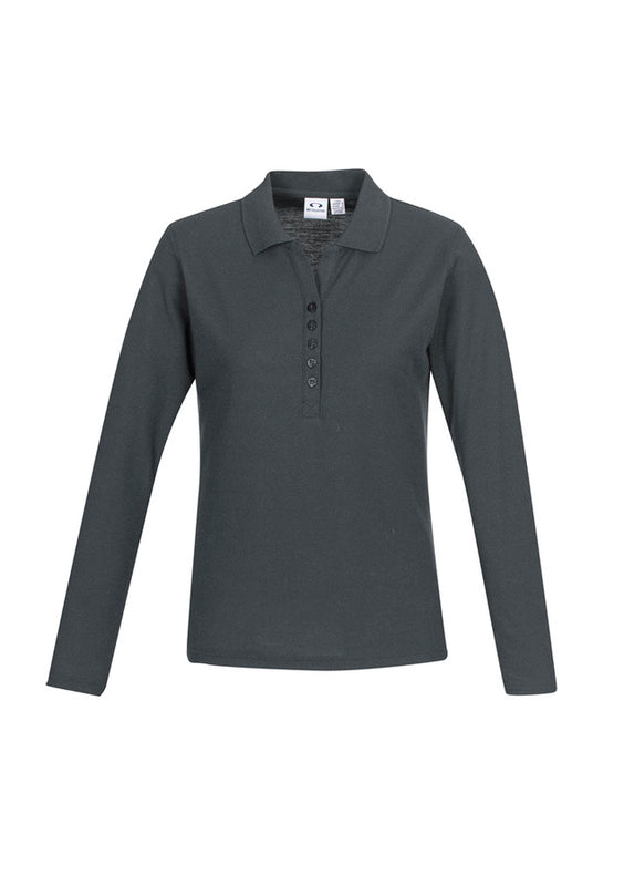 Crew Ladies L/S Polo - Charcoal