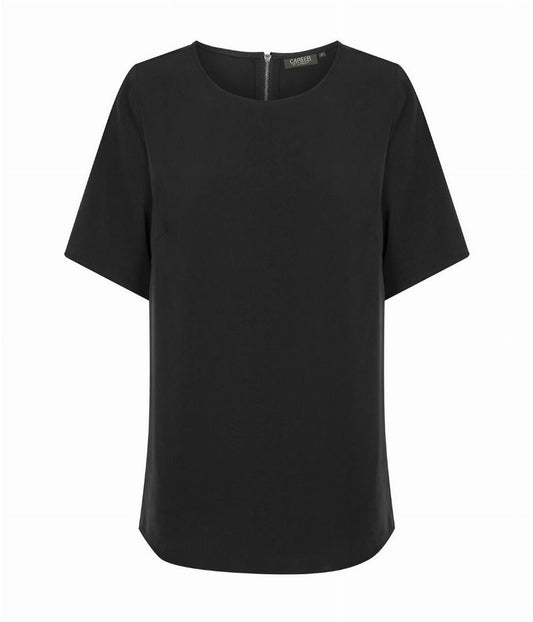 Short Sleeve Soft Taylor Top - Black