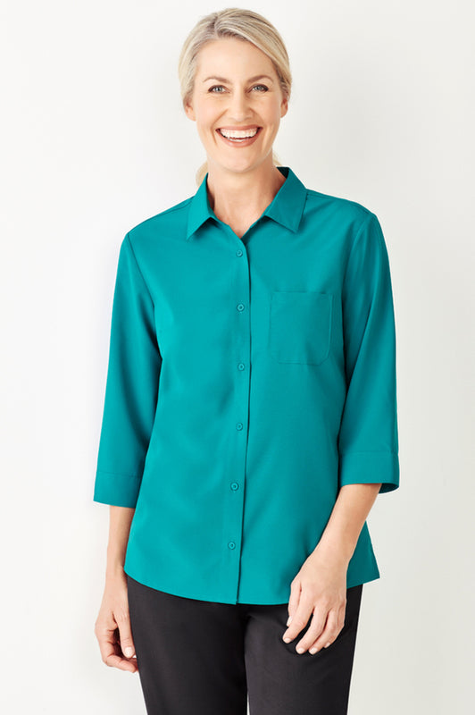 Womens Florence 3/4 Sleeve Shirt - Teal