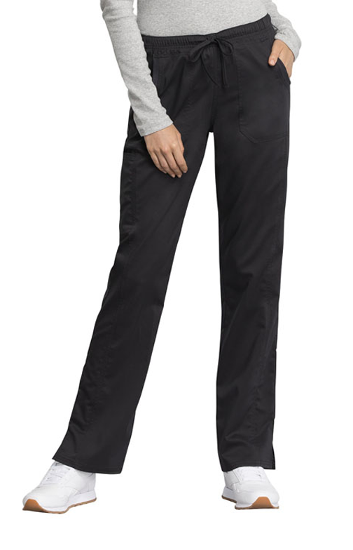Mid Rise Straight Leg Drawstring Pant