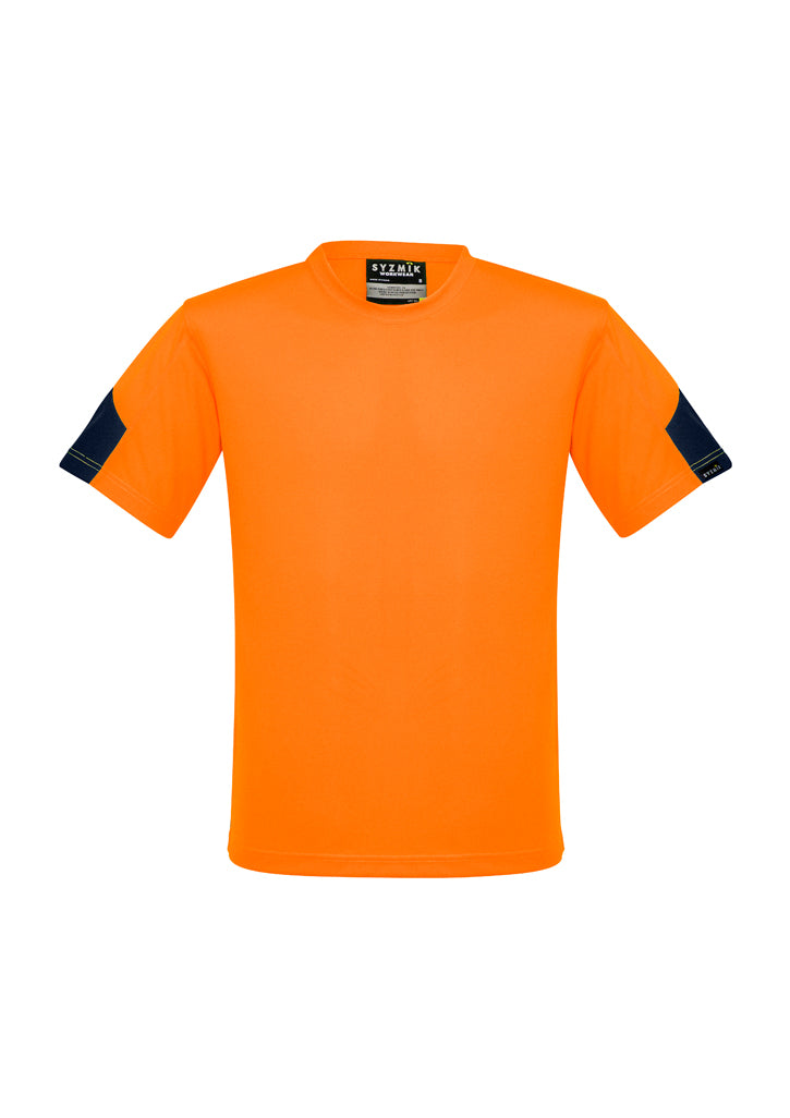 Mens Hi Vis T-Shirt - Orange/Navy