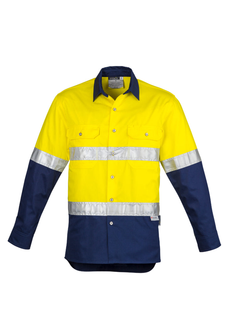 D/N Industrial Mens Shirt Hoopd - Yellow/Navy