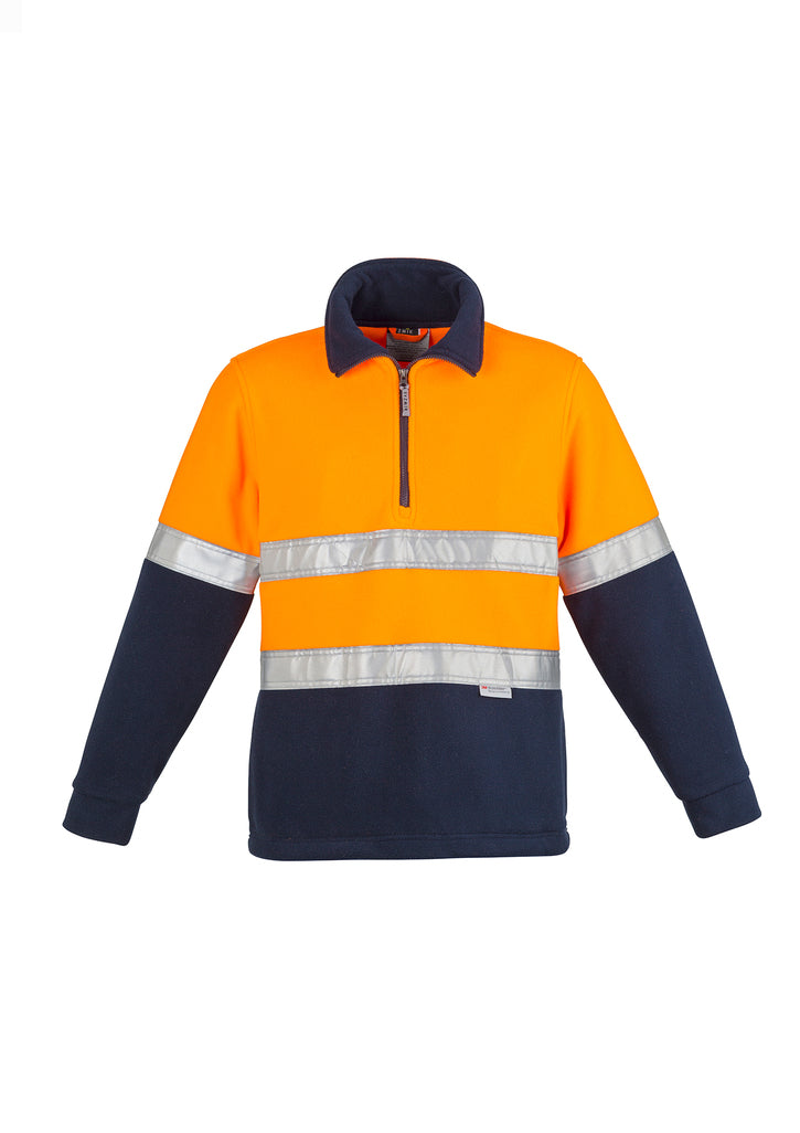 D/N Fleece Jumper Hooped - Orange/Navy