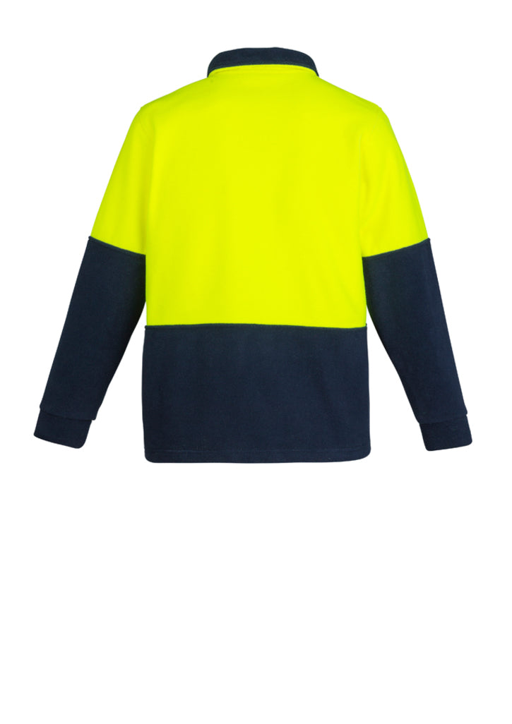 Hi Vis Half Zip Polar Fleece Jumper - Yellow/Navy