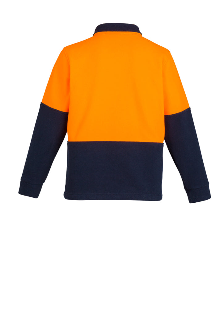 Hi Vis Half Zip Polar Fleece Jumper - Yellow/Navy