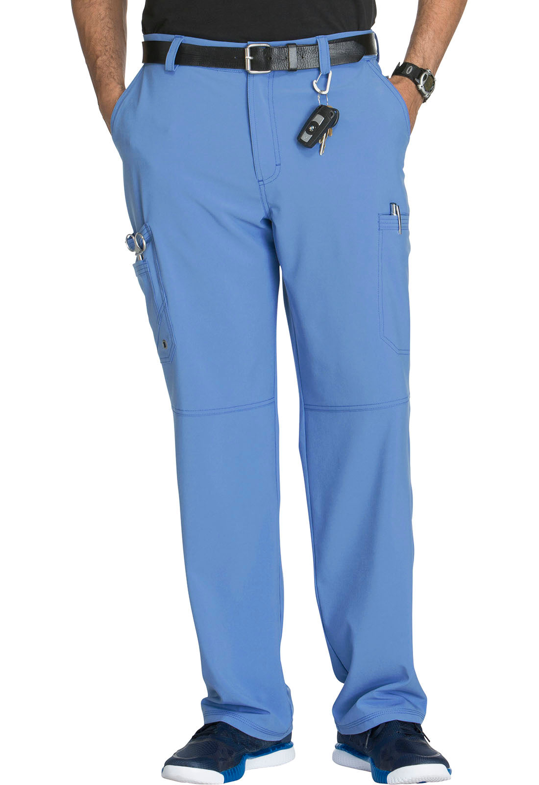 Cherokee Men's Infinity Fly Front Pant - Ciel Blue