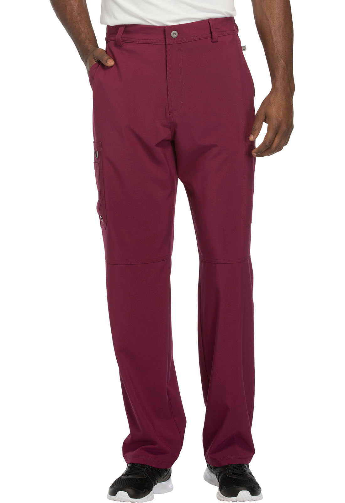 Cherokee Men's Infinity Fly Front Pant - Red