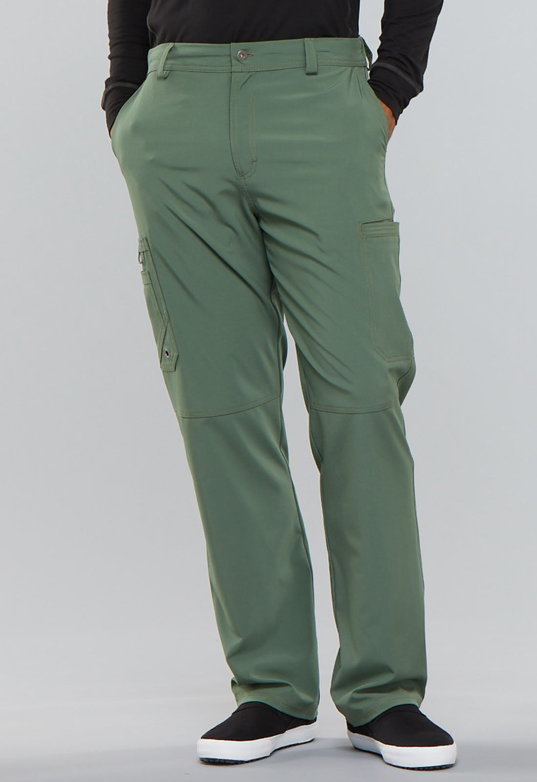 Cherokee Men's Infinity Fly Front Pant - Olive