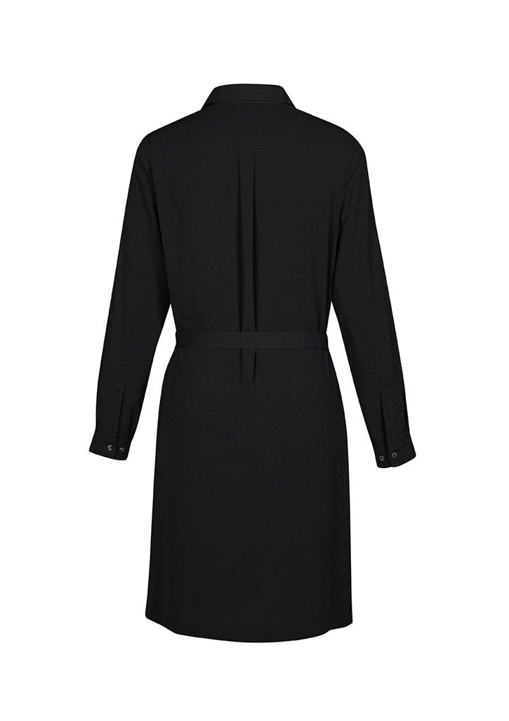 Chloe Georgette Shirt Dress - Black