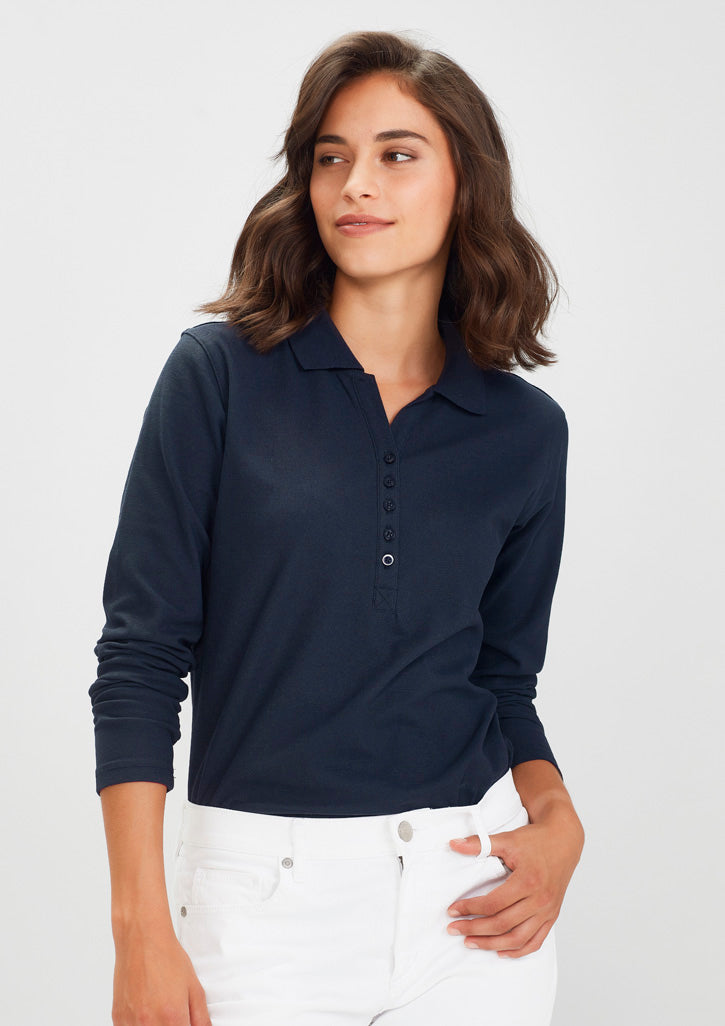 Crew Ladies L/S Polo - Navy