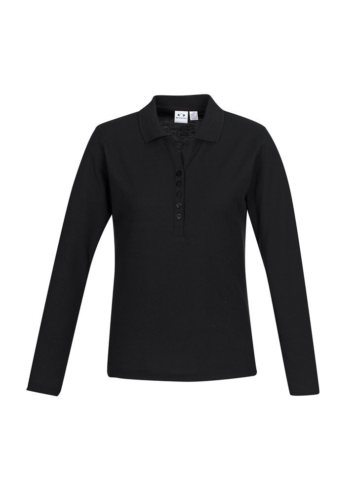 Crew Ladies L/S Polo - Charcoal