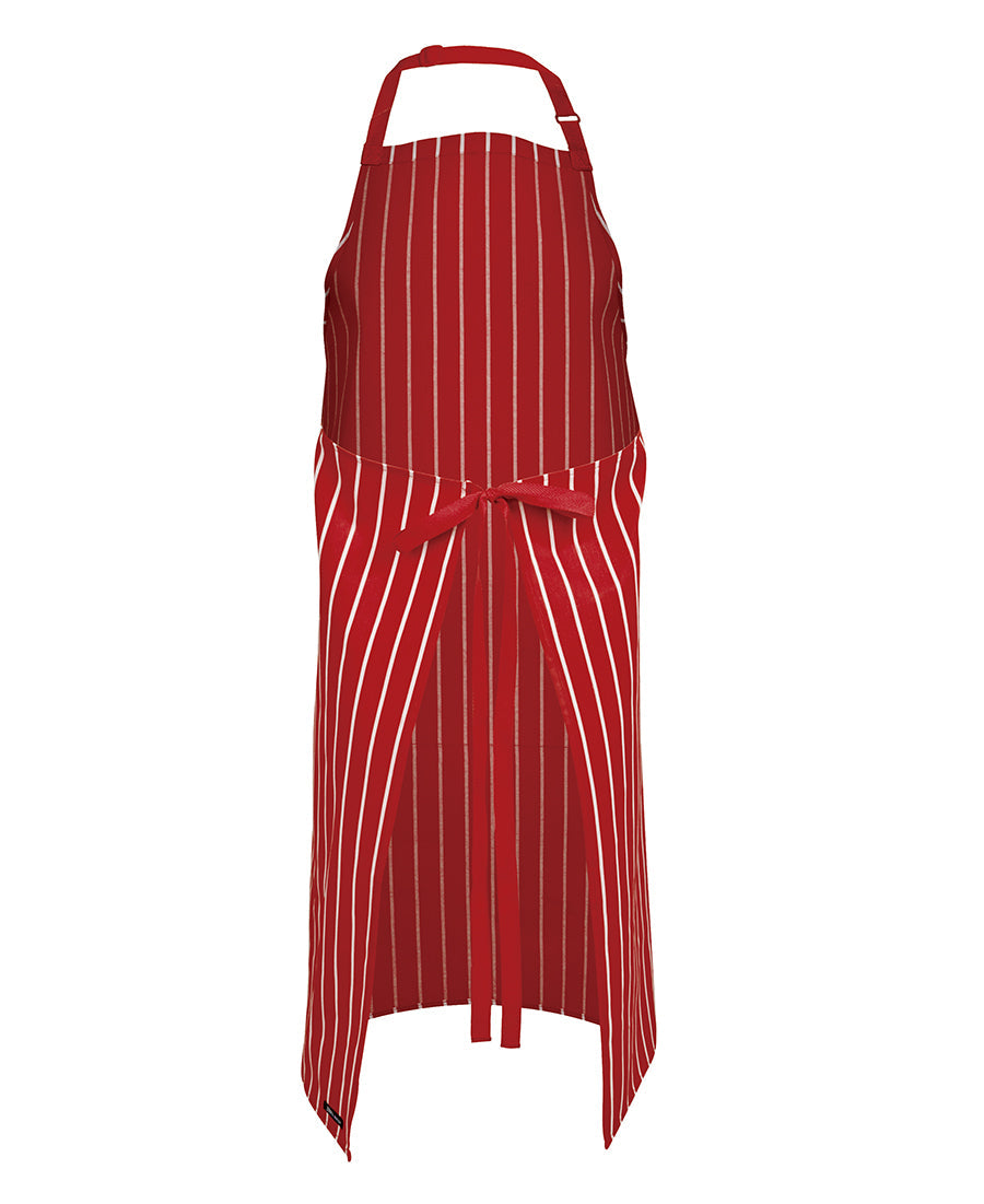 Bib Striped Apron with Pocket - Navy/White