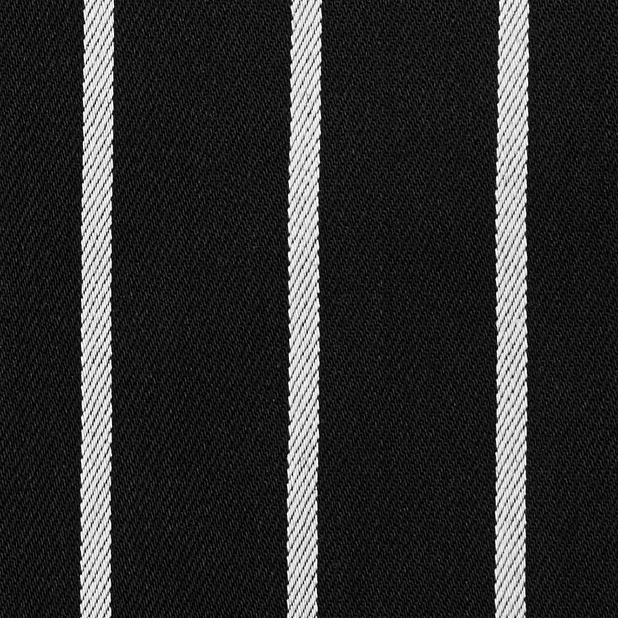 Bib Striped Apron with Pocket - Black/White