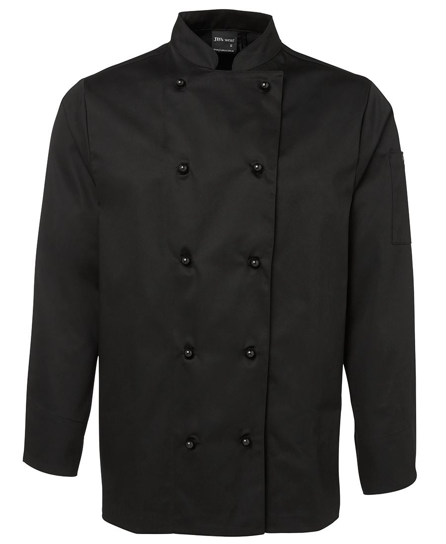 Chefs Jacket Polycotton LSL - Black