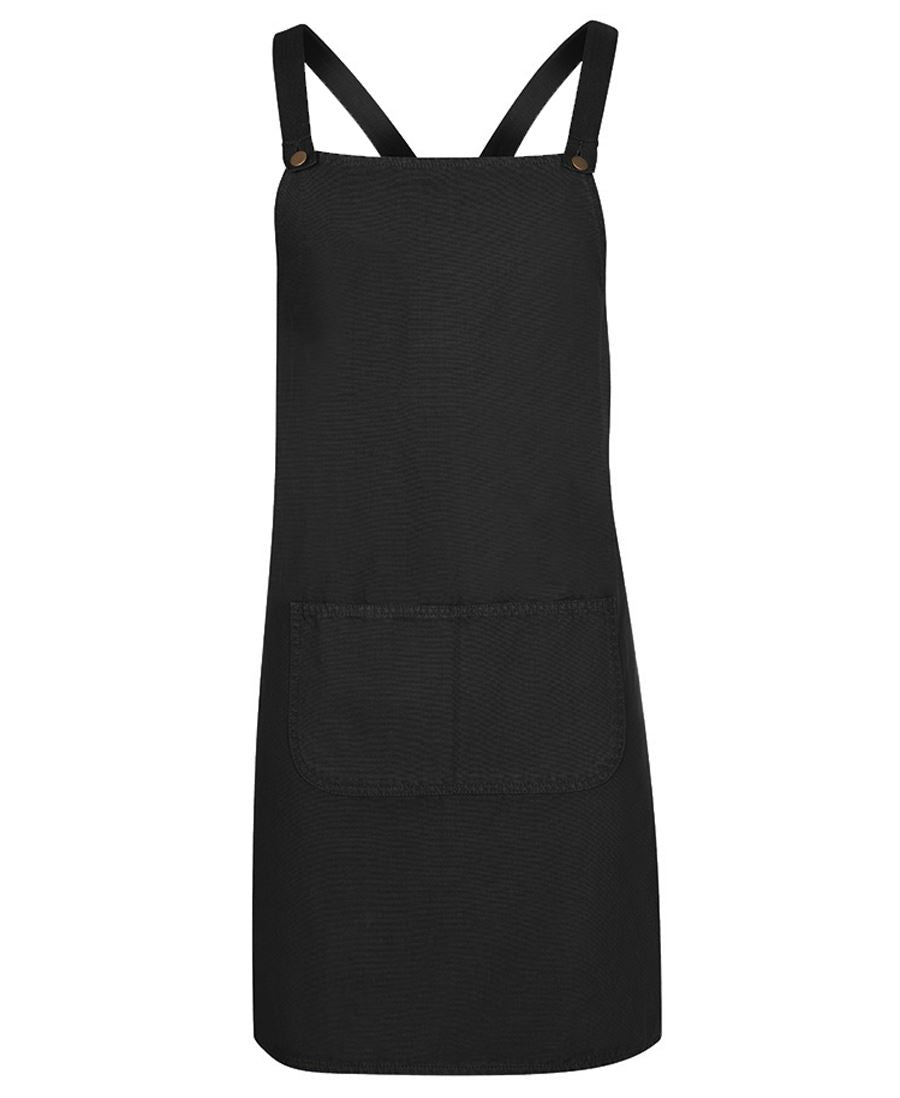 JB's Cross Back Canvas Apron (w/o strap) - Black