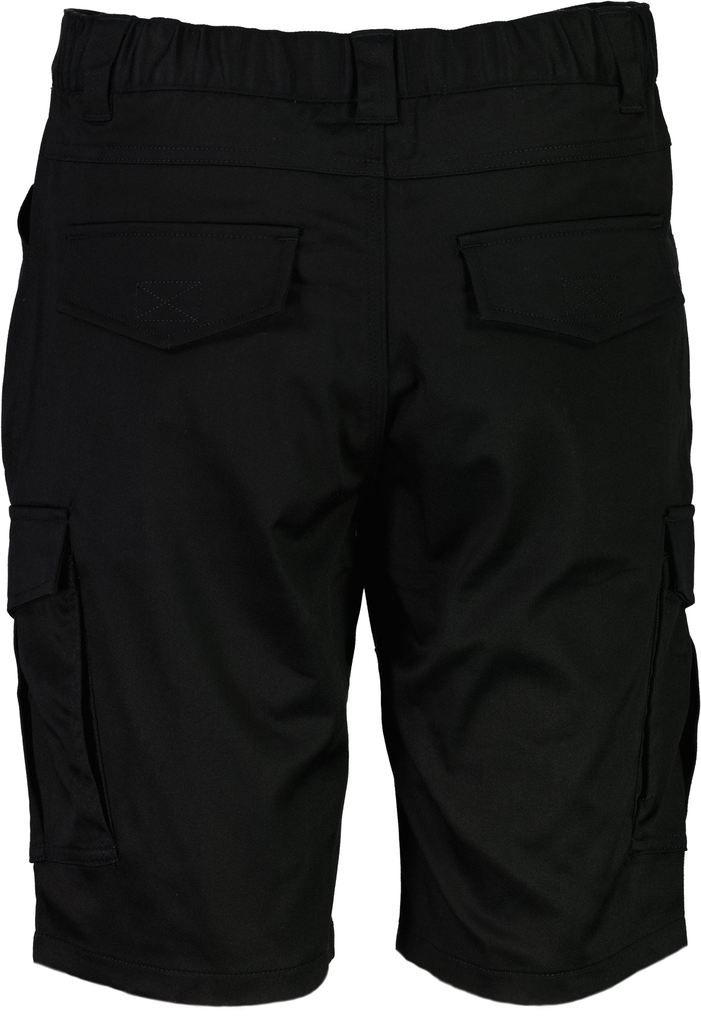 Unisex Stretch Cargo Shorts - Black