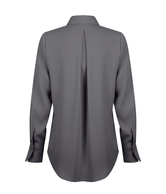 Long Sleeve Soft Quinn Top - Charcoal