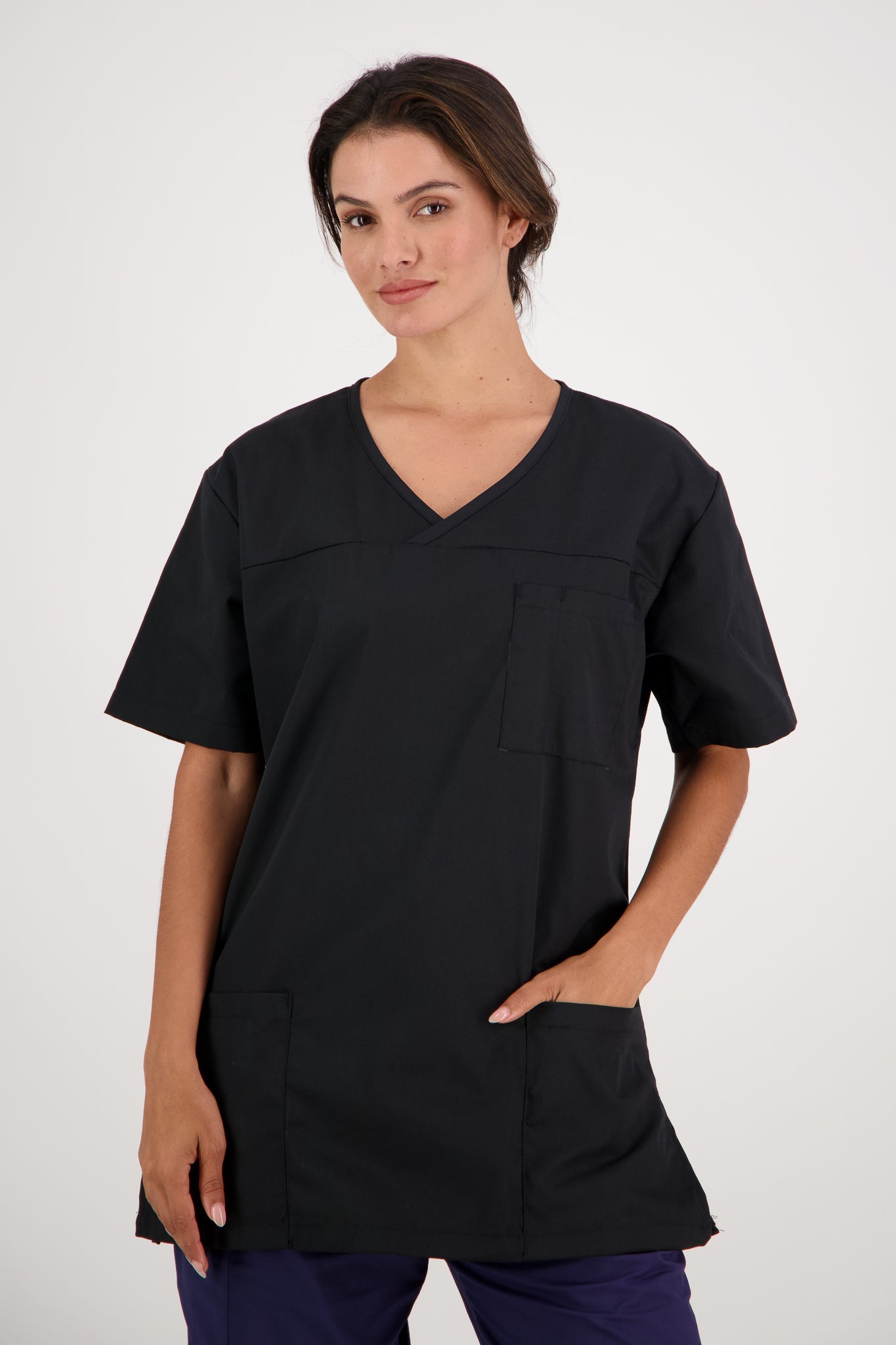 Polycotton Scrub Top - Pale Blue