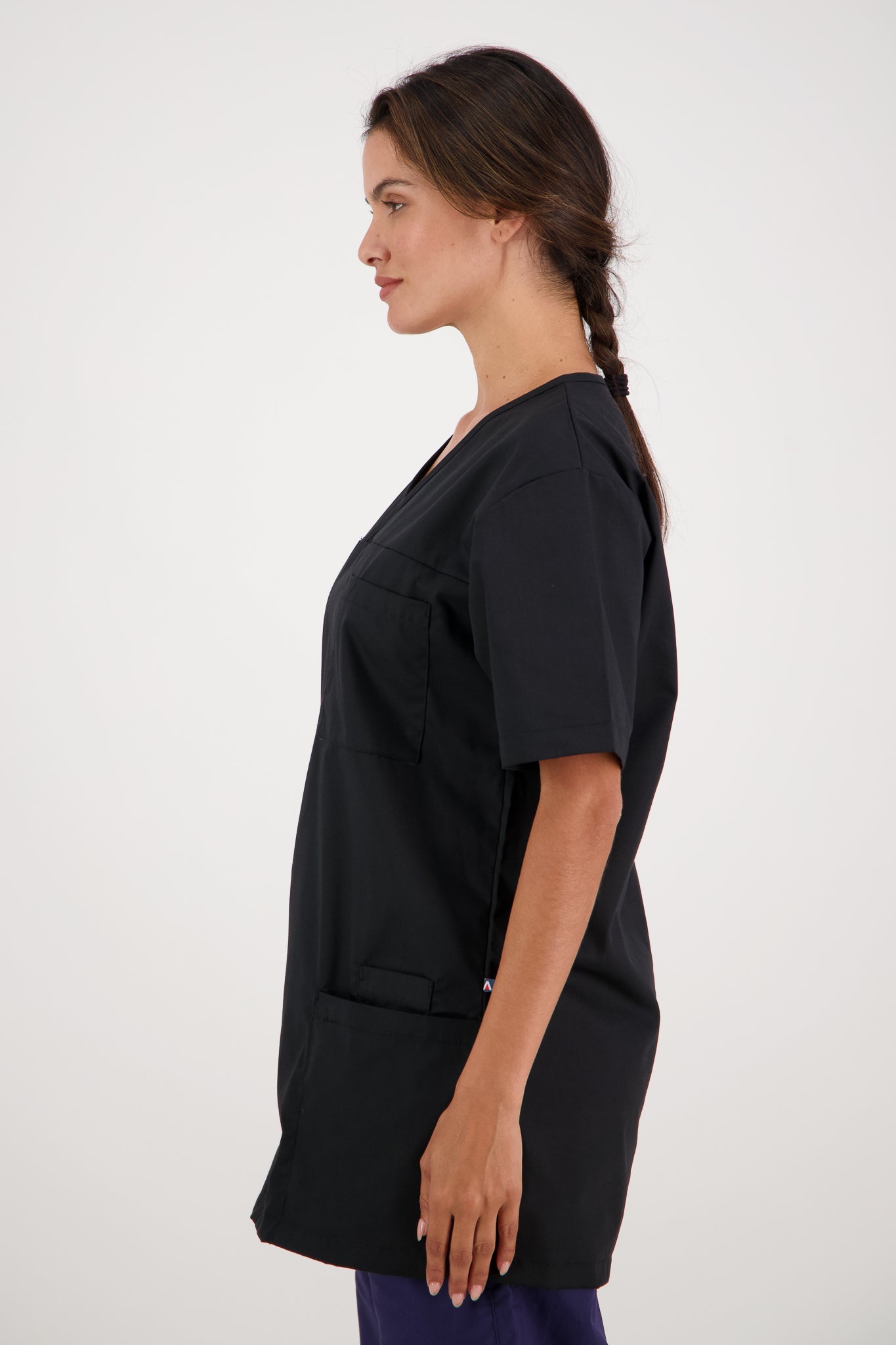 Polycotton Scrub Top - Charcoal