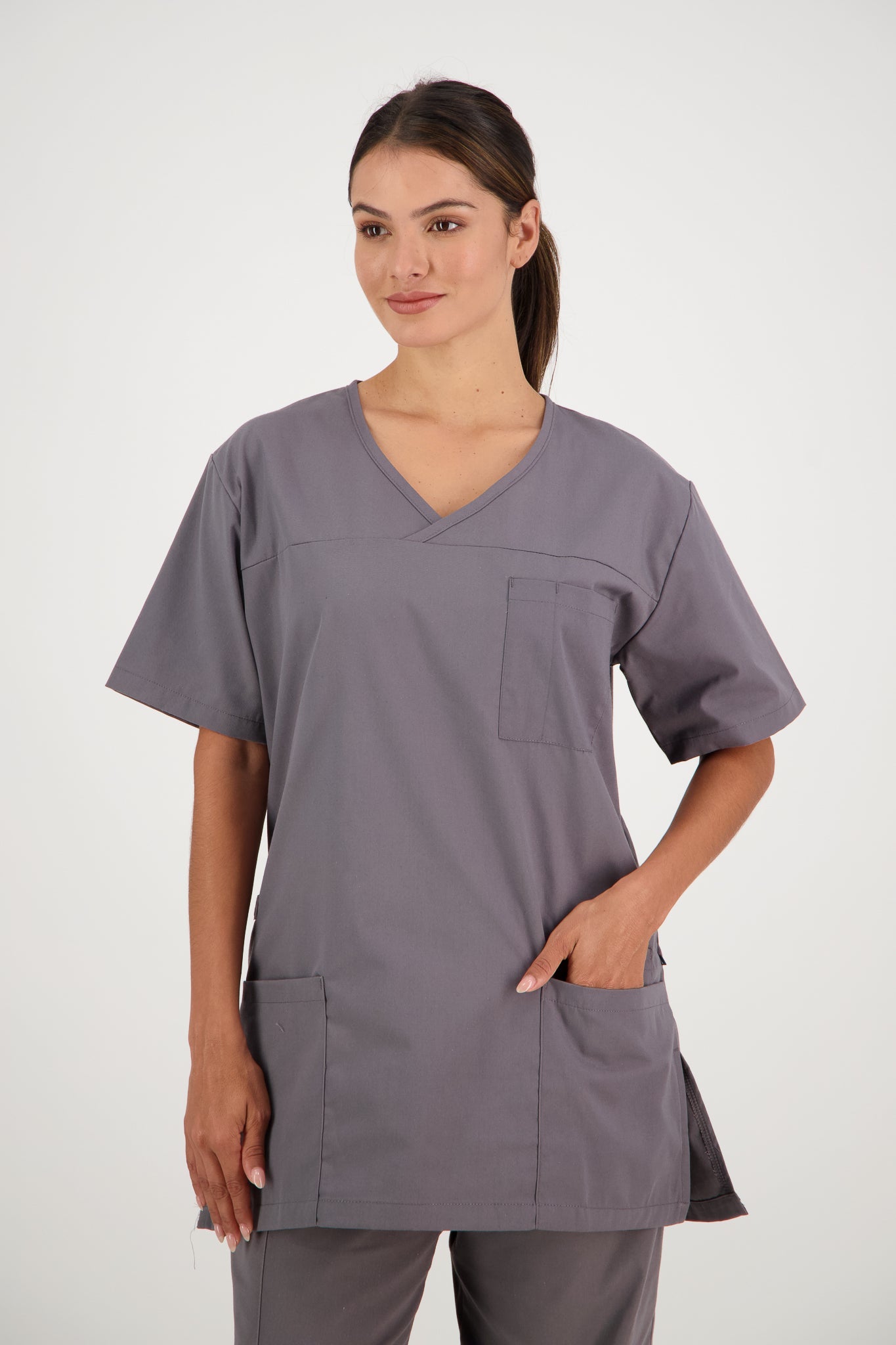 Polycotton Scrub Top - Cobalt