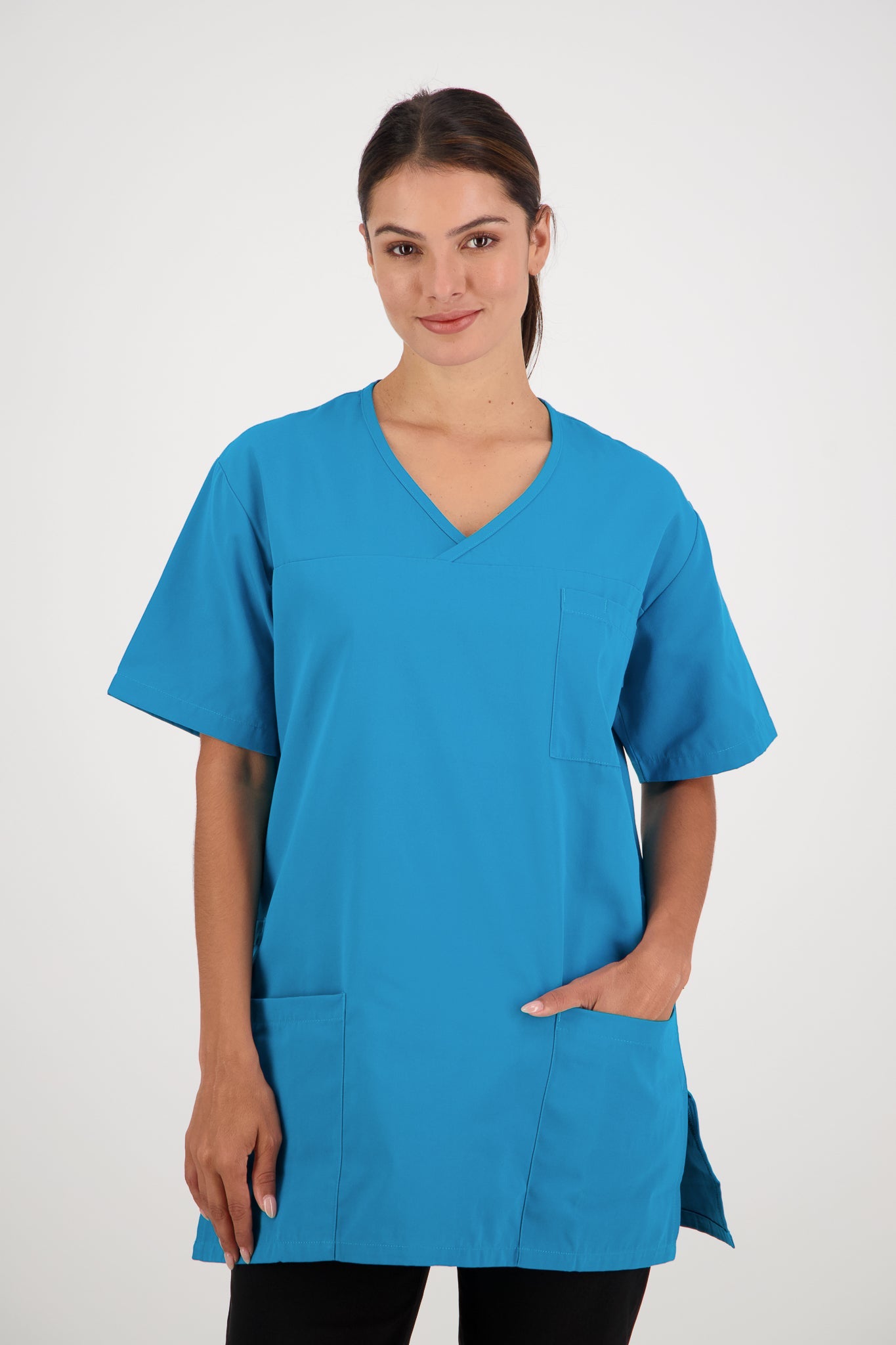 Polycotton Scrub Top - Cobalt