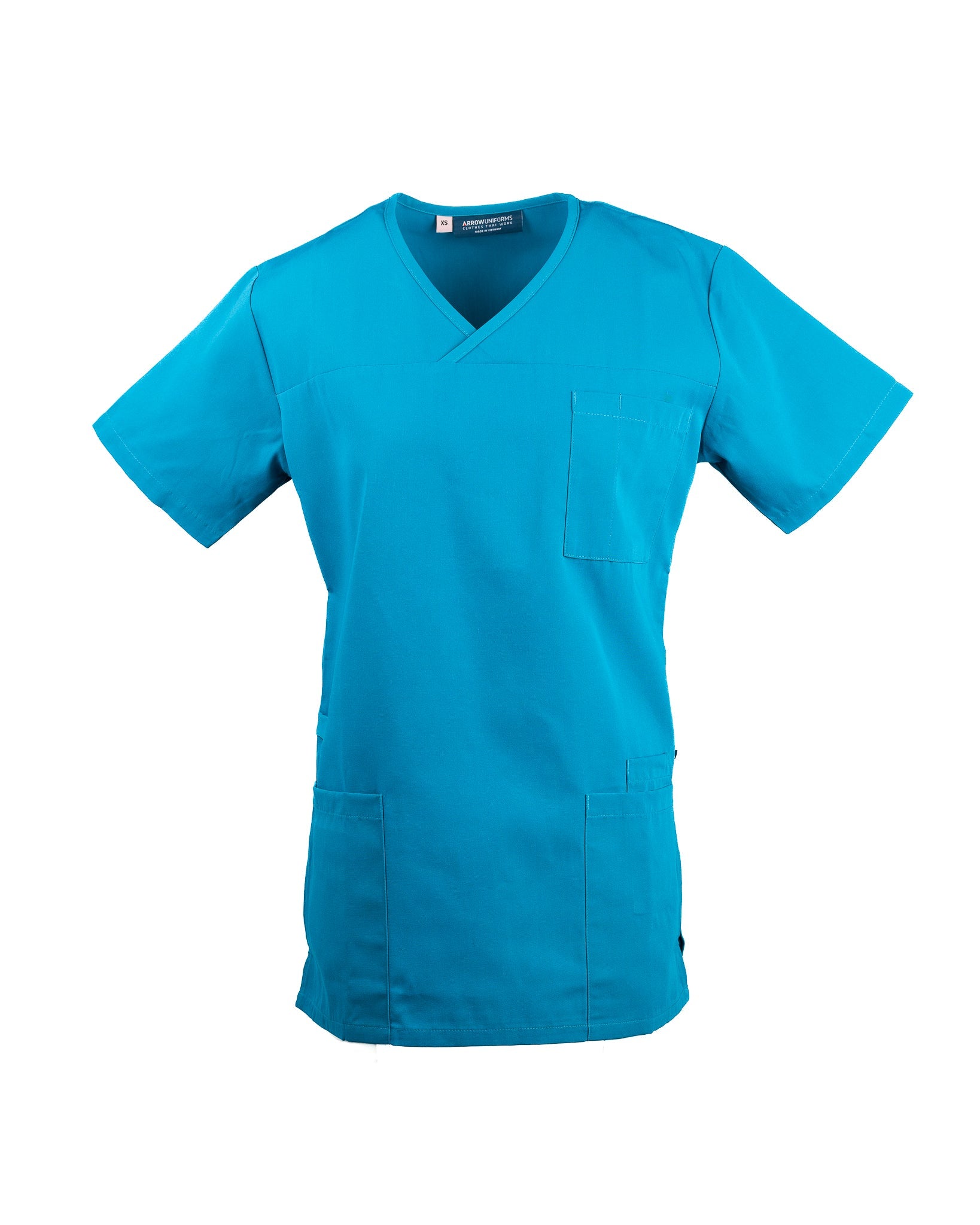 Polycotton Scrub Top - Pale Blue