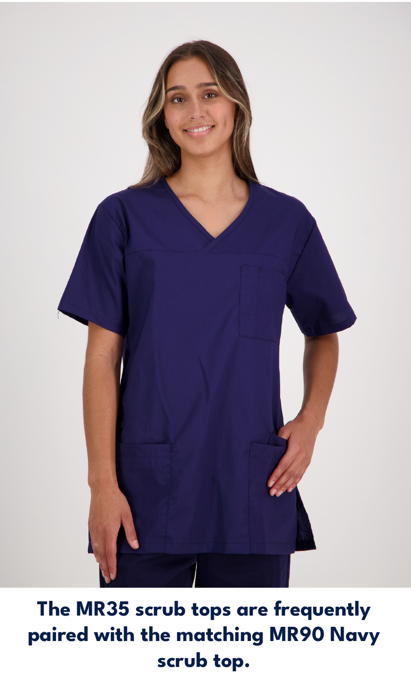 Polycotton Scrub Top - Charcoal