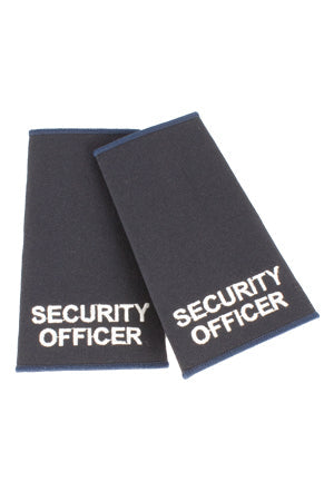 Security Officer Epaulettes - Black/White