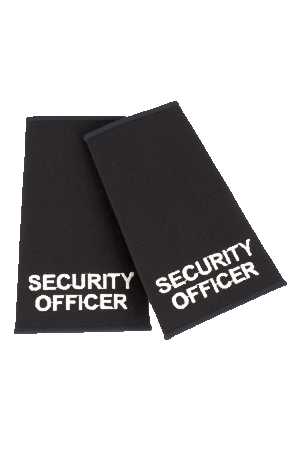 Security Officer Epaulettes - Black/White