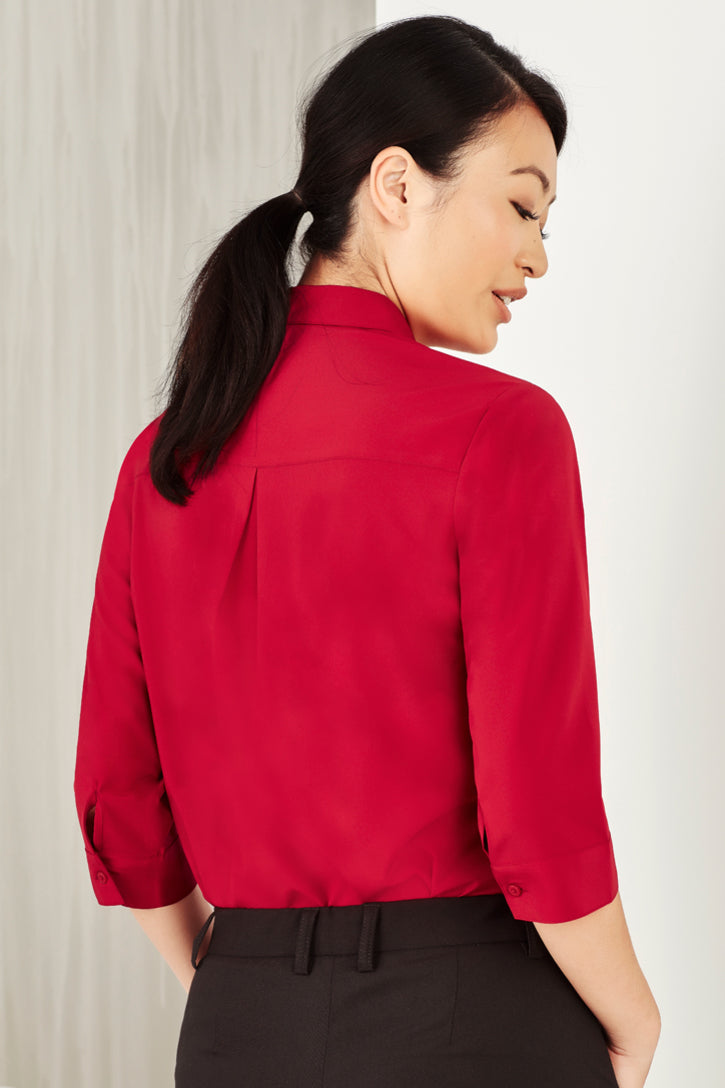 Womens Florence 3/4 Sleeve Shirt - Cherry