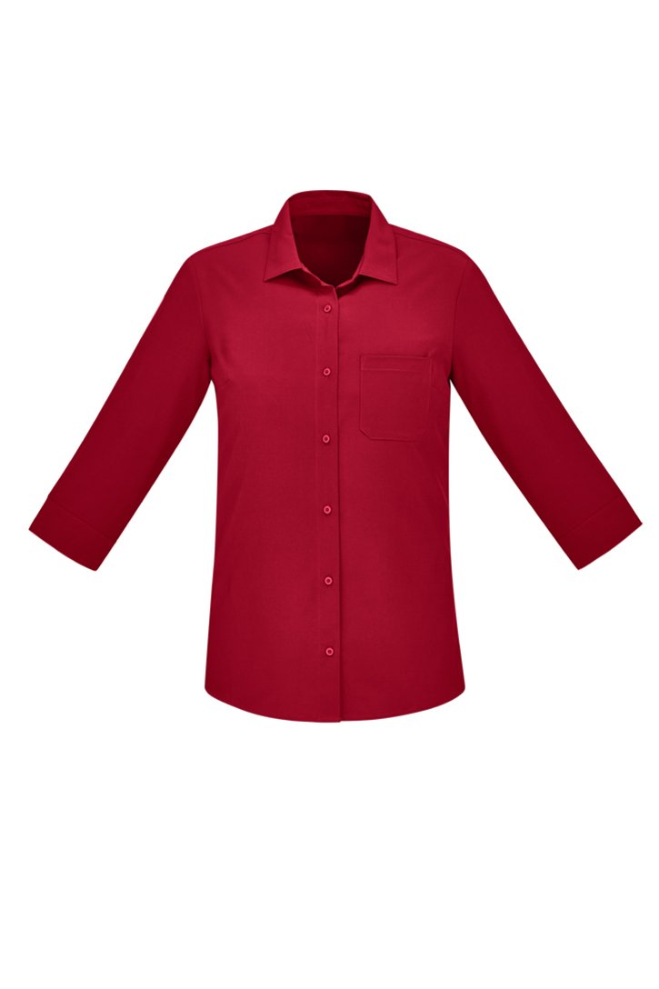 Womens Florence 3/4 Sleeve Shirt - Cherry