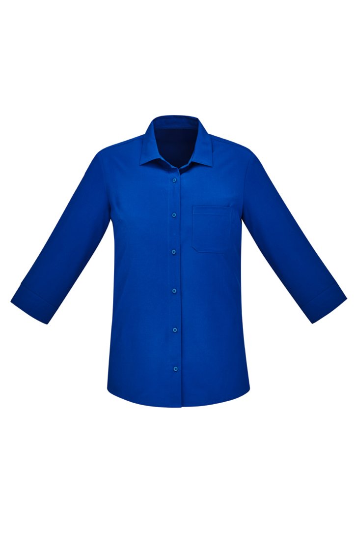 Womens Florence 3/4 Sleeve Shirt - Electric Blue