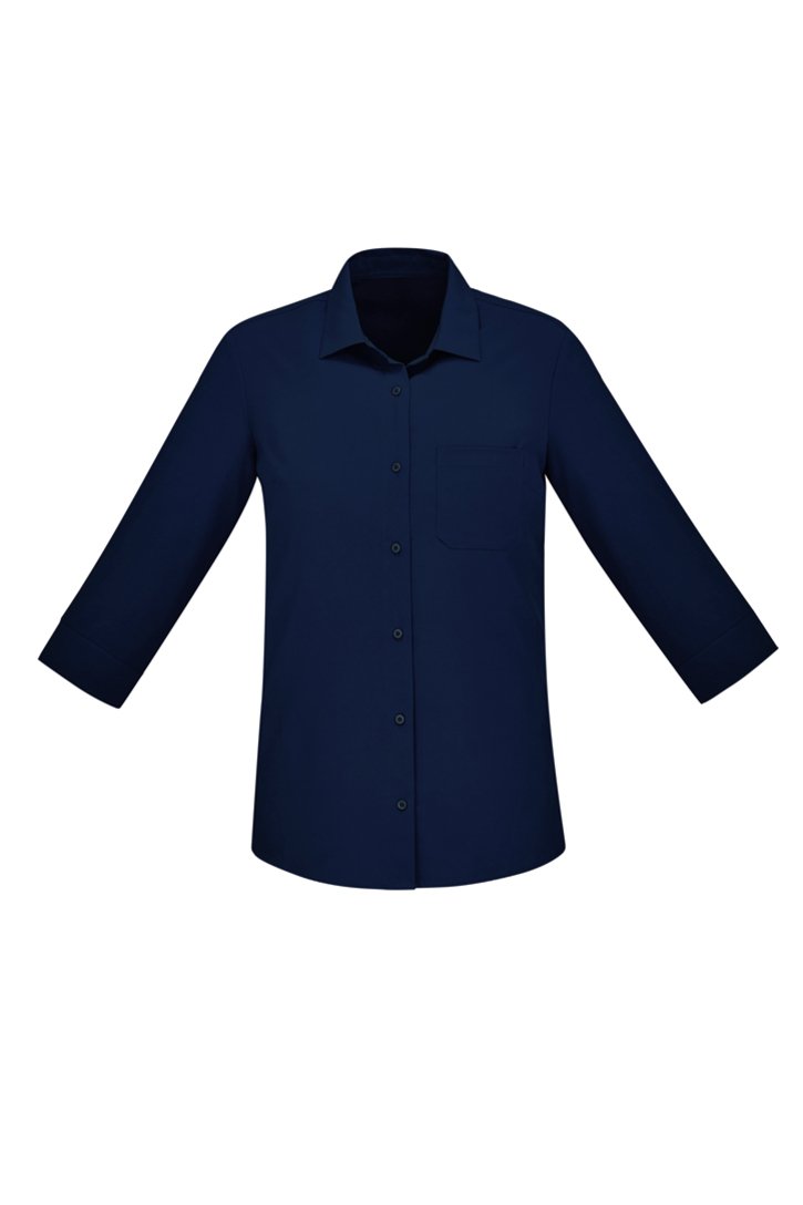 Womens Florence 3/4 Sleeve Shirt - Mid Blue