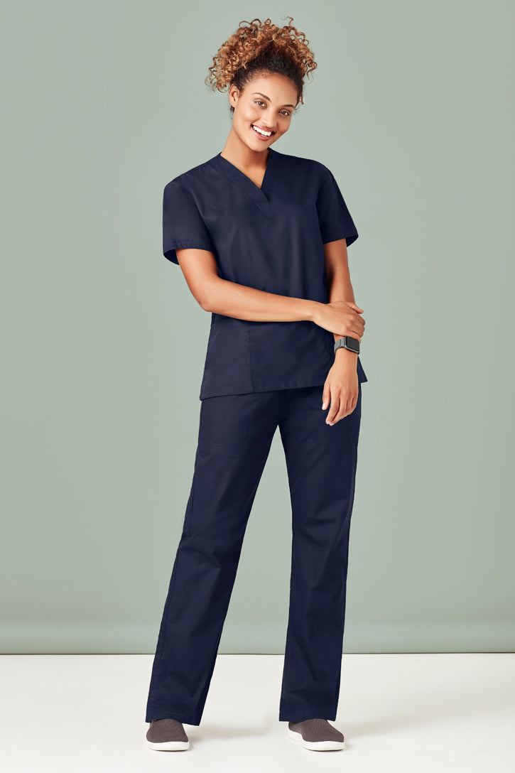 Ladies Classic Scrub Top - Black