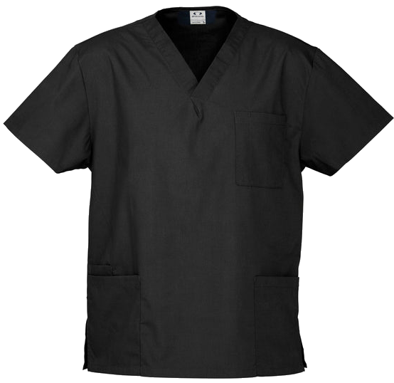 Unisex Classic Scrub Top - Black