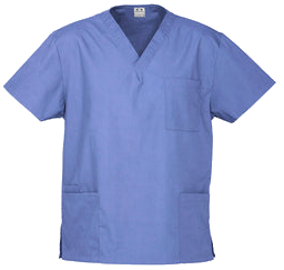 Unisex Classic Scrub Top - Black