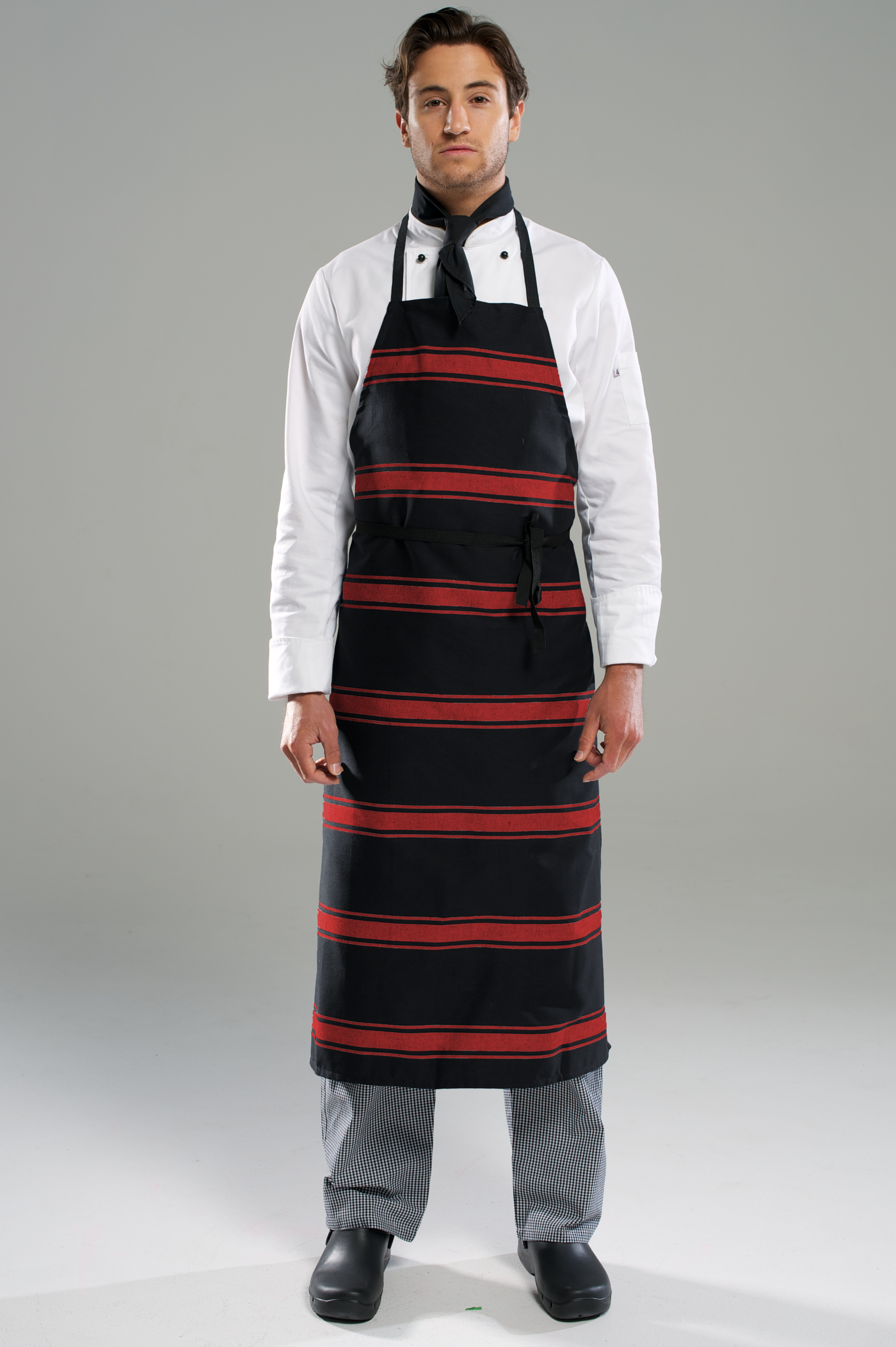 Bratting Stripe Butchers Apron - Black/White